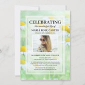 デイジー葬儀 | 命の祭り フォト 招待状 (正面)