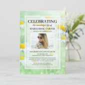 デイジー葬儀 | 命の祭り フォト 招待状 (スタンド正面)