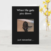 デイジー覚えて….....人生が落ち込んだら カード (黄色い花)