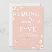 デイジー誕生パーティーボムアン・ヤング・ワイルド・アンド・ファイブ 招待状 (正面)