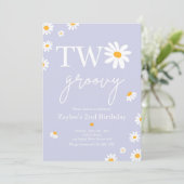 デイジー誕生パーティーBoho 2 Groovy 2nd Birthday 招待状 (スタンド正面)