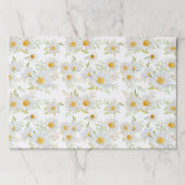 デイジー誕生日シャワーパーティーフローラ紙ランチョンマット ペーパーパッド (正面)