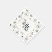 デイジー誕生日ナプキン恋しく思リットONEderful - Wh スタンダードカクテルナプキン (角)