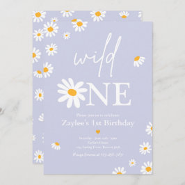 デイジー誕生日パーティーボヘミアンワイルドワン1歳誕生日 招待状