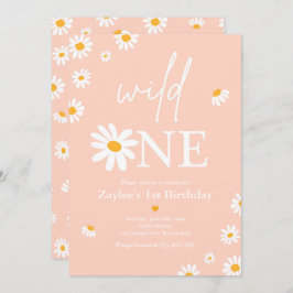 デイジー誕生日パーティーボヘミアンワイルドワン1歳誕生日 招待状