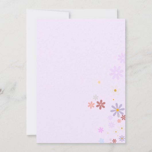 デイジー誕生日パーティーボホワイルドワン1歳 招待状 (裏面)