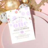 デイジー誕生日パーティーボホワイルドワン1歳 招待状