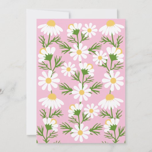 デイジー誕生日パーティーBoho One 1歳の誕生日 招待状 (裏面)