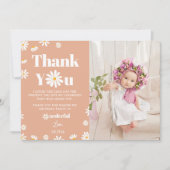 デイジー誕生日フォトサンキューカード サンキューカード (正面)