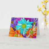 デイジー誕生日ブーケ カード (黄色い花)