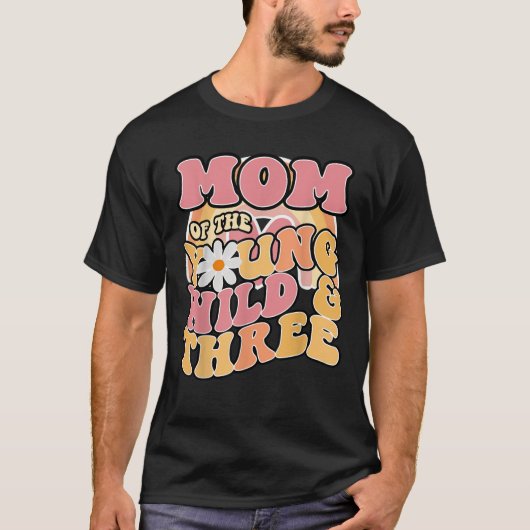 デイジー誕生日ママ若いワイルド3ボホ3歳の誕生日 Tシャツ (正面)