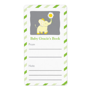 デイジー象の蔵書票 ラベル