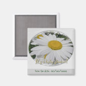 デイジー赤ちゃんシャワー日付フローラ磁石を保存 マグネット (正面/裏面)