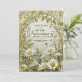 デイジー野モダン花結婚の 招待状 (スタンド正面)