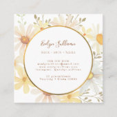 デイジー金ゴールドサークル名刺 スクエア名刺 (裏面)