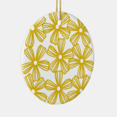 デイジー鎖背景 セラミックオーナメント (右)