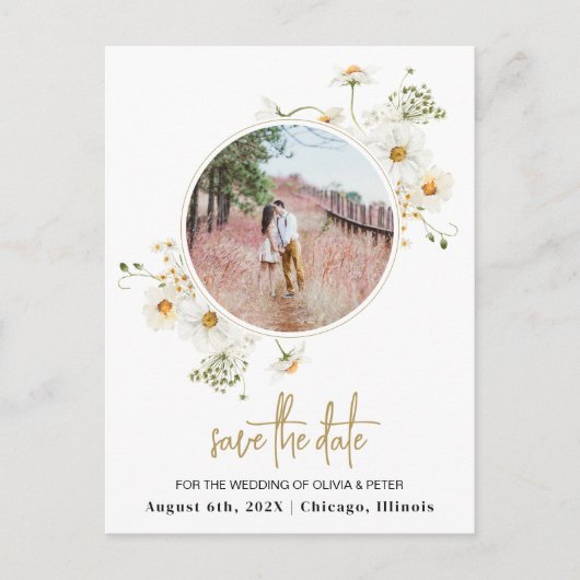 デイジー開花は日付の写真はがきを保存 案内ポストカード (正面)