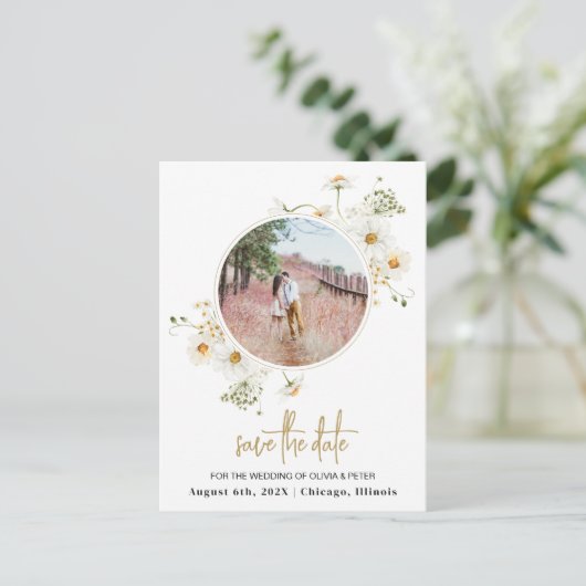 デイジー開花は日付の写真はがきを保存 案内ポストカード (スタンド正面)