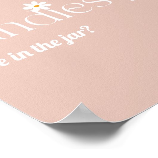 デイジー開花ボホガール赤ちゃんシャワーゲーム ポスター (角)