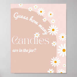 デイジー開花ボホガール赤ちゃんシャワーゲーム ポスター