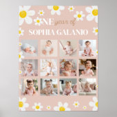 デイジー開花1年目フォトマイルストーンポスター ポスター (正面)