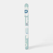 デイジー開花：ミニマル花柄 iPhone 16ケース (左側面)