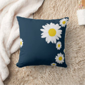 デイジー青 クッション (ブランケット)