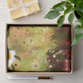 デイジー馬レッドホワイトグリーンフローラデコパージュ 薄葉紙 (ギフト)