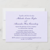 デイジー骨粗面結婚式招待状青紫 招待状 (裏面)