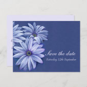 デイジー骨精肉結婚式は日付カードを保存 案内ポストカード (正面/裏面)