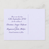 デイジー骨精肉結婚式は日付カードを保存 案内ポストカード (裏面)