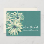 デイジー骨精肉結婚式は日付カードを保存 案内ポストカード (正面/裏面)