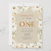 デイジー１歳の誕生日　テラコッタ１周年 招待状 (正面)