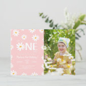デイジー1歳の誕生日写真 招待状 (スタンド正面)