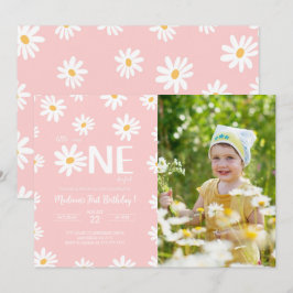 デイジー1歳の誕生日写真 招待状