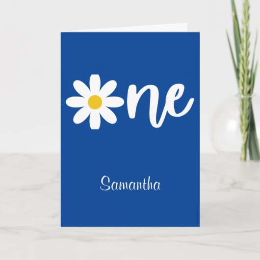 デイジー1歳の誕生日 カード (正面)