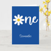 デイジー1歳の誕生日 カード (黄色い花)