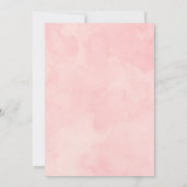 デイジー1歳の誕生日、ピンクデイジーガール1歳の誕生日 招待状 (裏面)