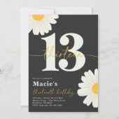 デイジー13番目の誕生日招待状 招待状 (正面)