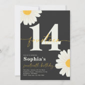デイジー14番目の誕生日招待状 招待状 (正面)