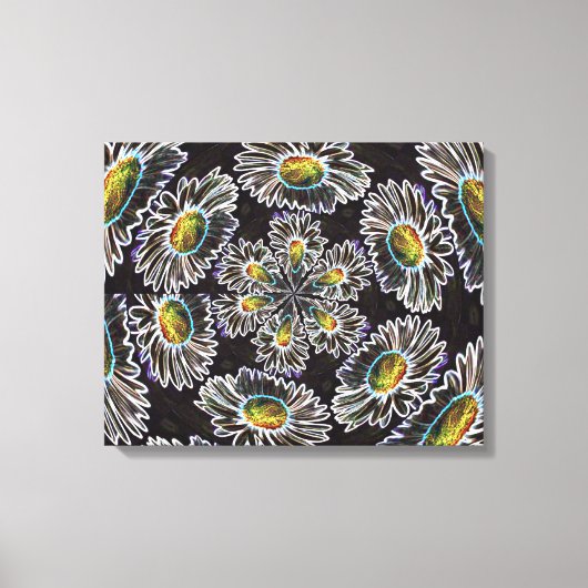 デイジー1 Glow Stretted Canvas Print キャンバスプリント (正面)