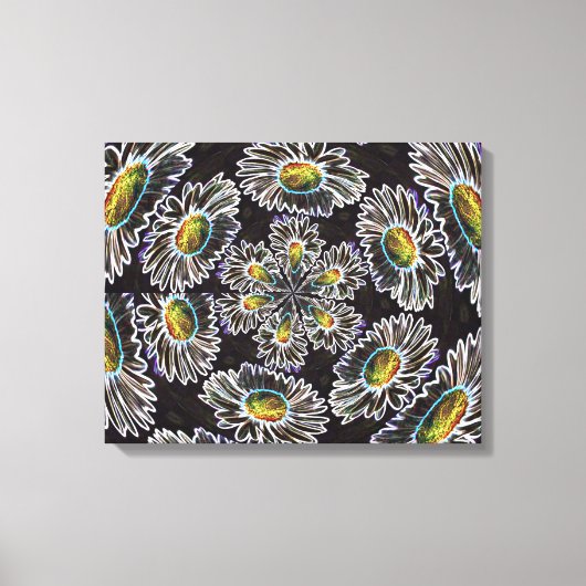 デイジー1 Glow Stretted Canvas Print キャンバスプリント (正面)