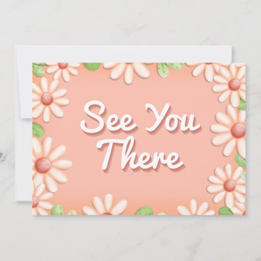 デイジー1stバースデーガール招待状と写真 招待状 (裏面)