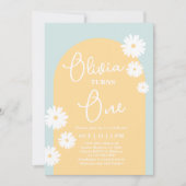 デイジー1stバースデーガール招待状 招待状 (正面)