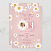 デイジー1th誕生日フォト招待状 招待状 (正面/裏面)