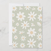 デイジー1th誕生日ワイルドワンワイルドフラワー誕生日 招待状 (裏面)