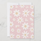 デイジー1th誕生日ワイルドワンワイルドフラワー誕生日 招待状 (裏面)