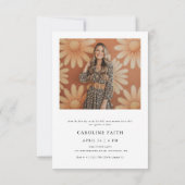 デイジー2フォトミニマル60sレトロ卒業 招待状 (裏面)