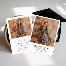 デイジー2フォトミニマル60sレトロ卒業 招待状