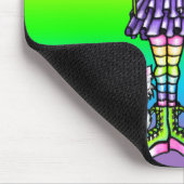 "デイジー"かわいい猫の虹の妖精の芸術のマウスパッド マウスパッド (コーナー)